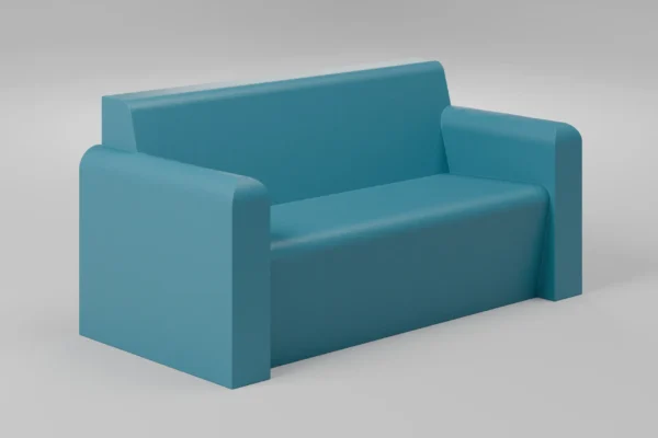 Weiches 2-Sitzer Sofa mit abgerundeten Armlehnen - Modell Lancelot