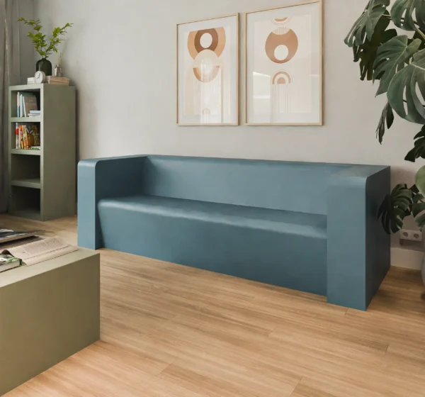 Soft 3-Sitzer Sofa mit durchgehenden Armlehnen - Modell Percival – Bild 2
