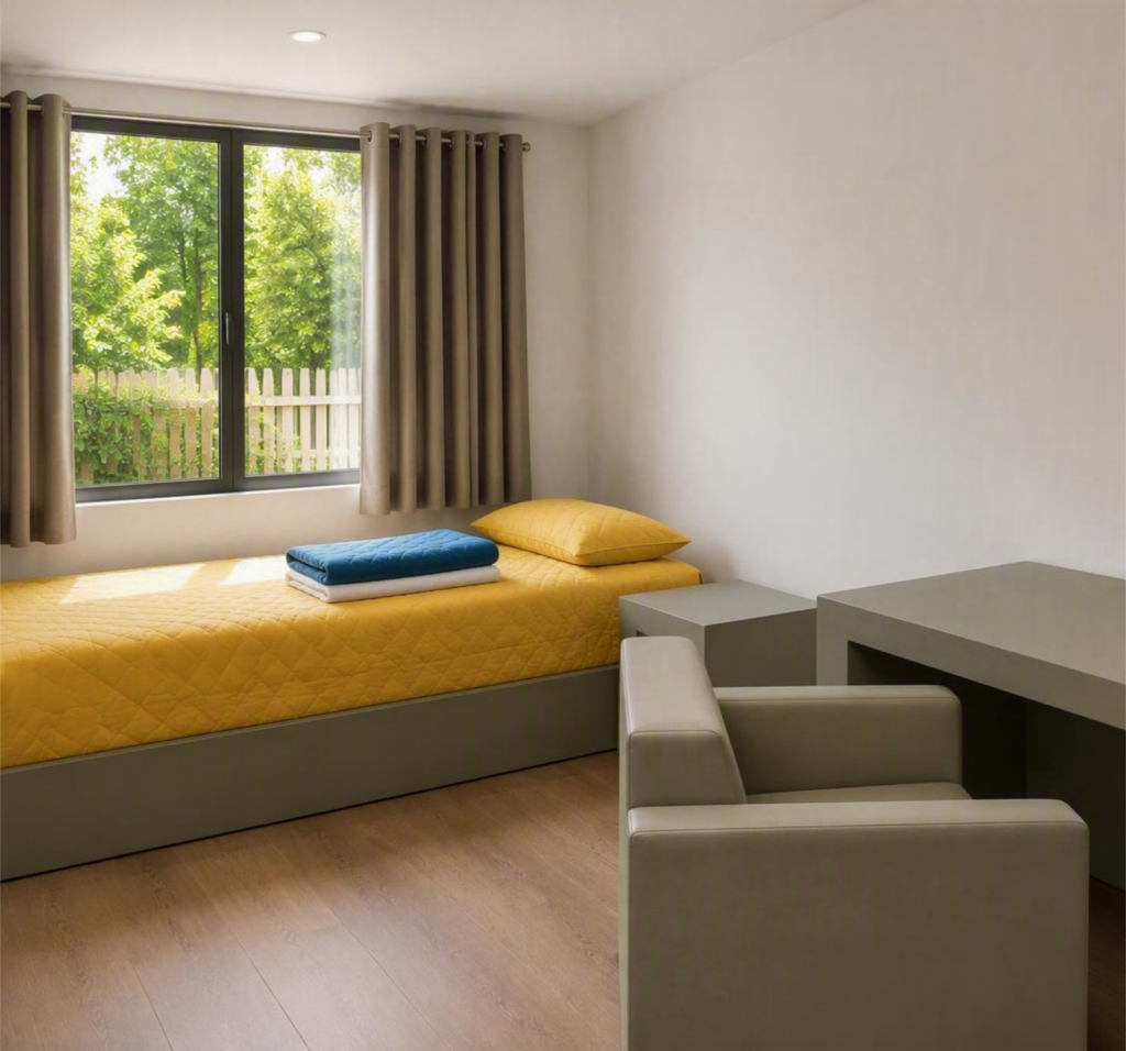 Beispiel für ein mabelsicheres Schlafzimmer – große Größe